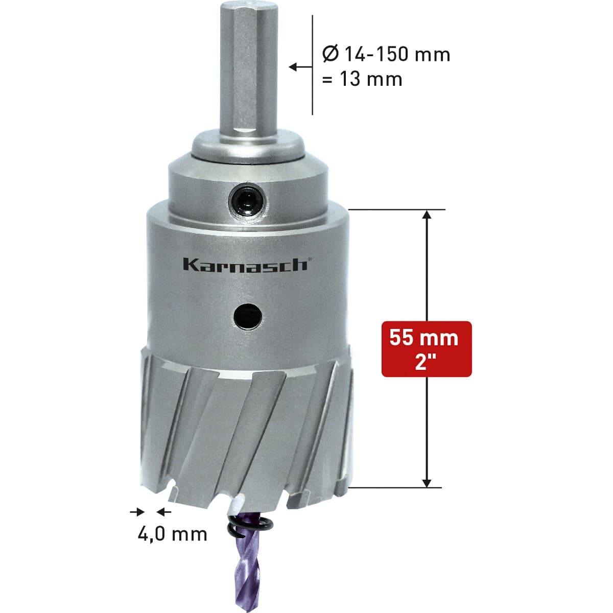 Твердосплавная коронка Karnasch Power-Max 55 Ø59х55 мм 20.1141A-059