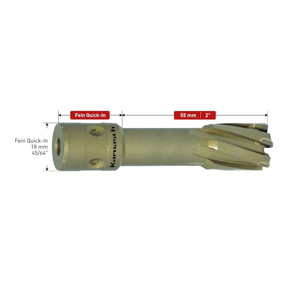 Корончатое сверло Karnasch HARD-LINE Ø32х55 мм 20.1148-032