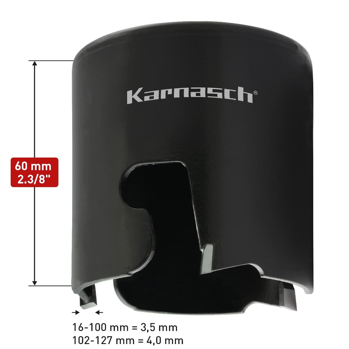 Твердосплавная коронка Karnasch ALLROUND 60 ECO Ø32х60 мм 20.1150-032