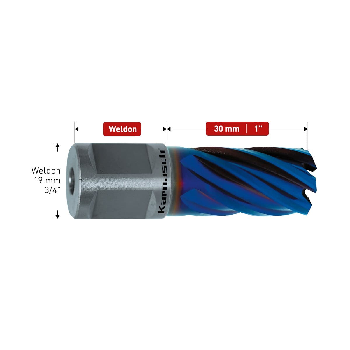 Корончатое сверло Karnasch BLUE-LINE PRO Ø36х30 мм 20.1284-036