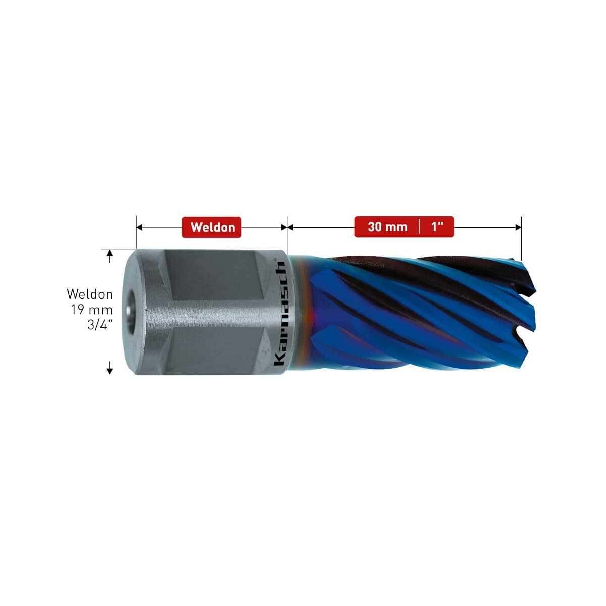 Корончатые сверла Karnasch BLUE-LINE Ø32х30 мм 20.1312-032