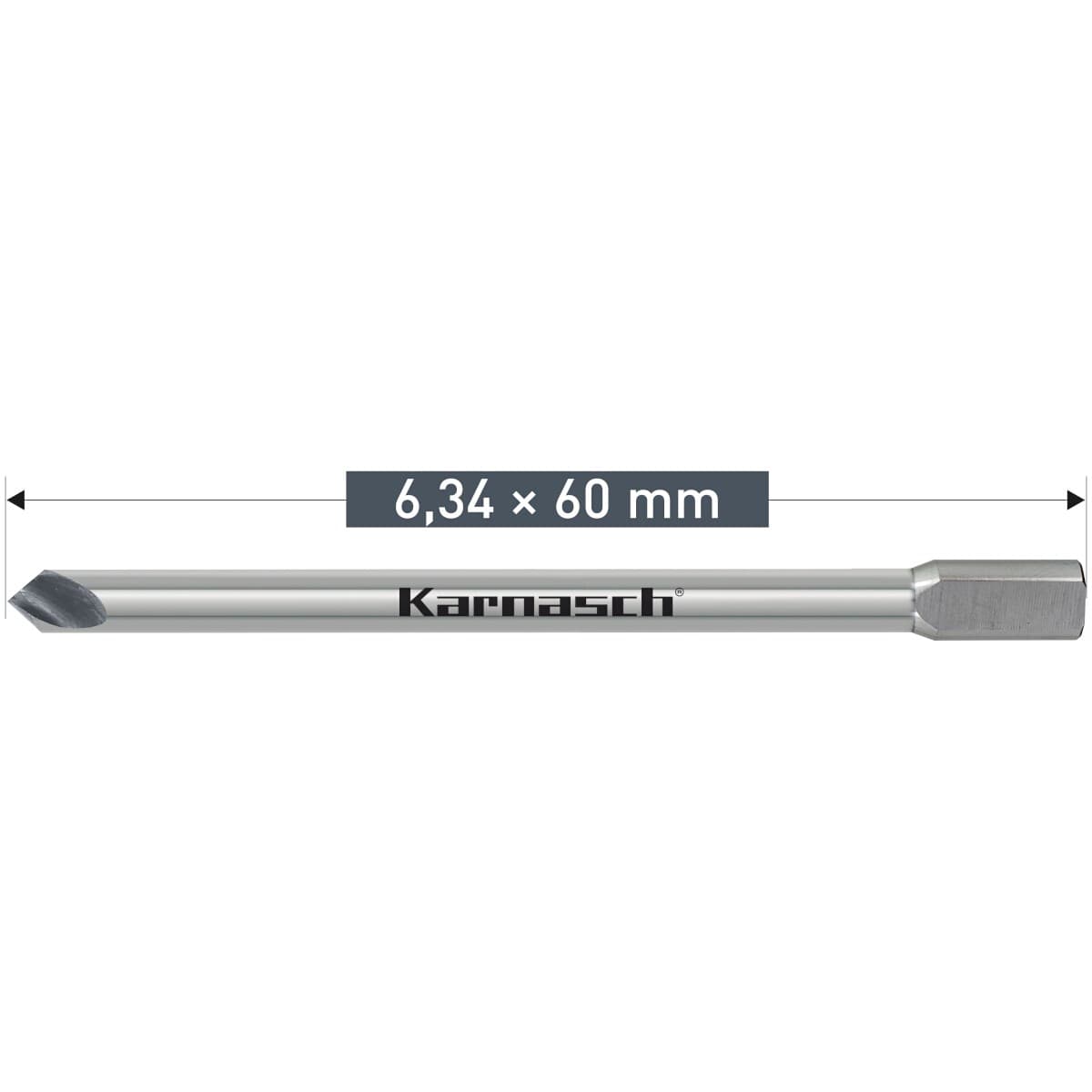 Выталкивающий штифт Karnasch для POWER-DRILL 4000 6,34×60 мм 20.1527