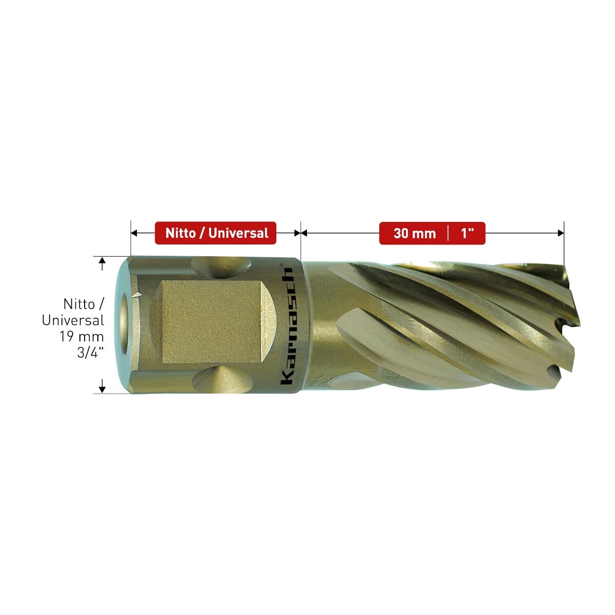 Корончатое сверло Karnasch GOLD-LINE Ø1/2'х30 мм 20.1610-010