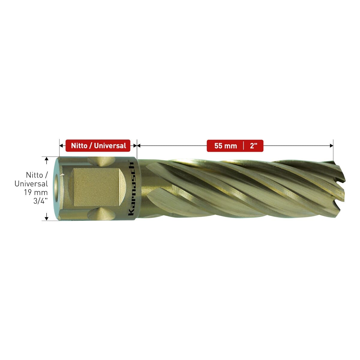 Корончатое сверло Karnasch GOLD-LINE Ø1/2'х55 мм 20.1620-010
