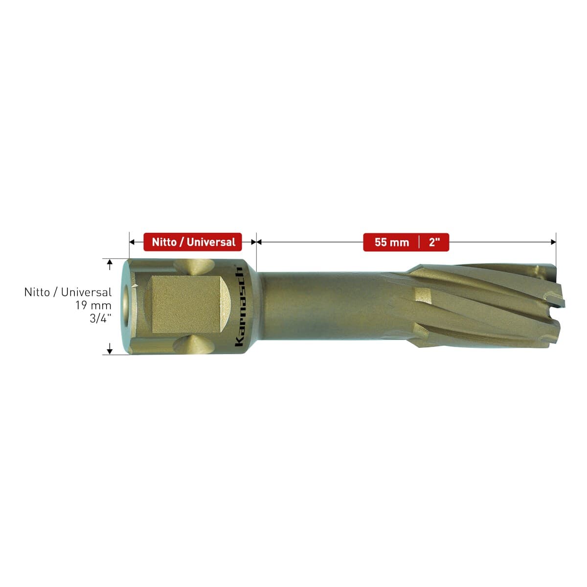 Корончатое сверло Karnasch HARD-LINE Ø1/2'х55 мм 20.1640-010