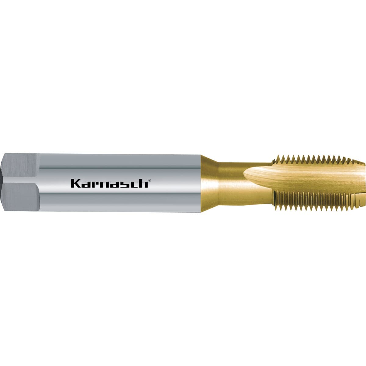 Метчик машинный Karnasch М20х2,5 HSS-Co с покрытием TiN DIN 376 для сквозных отверстий 20.1820-080