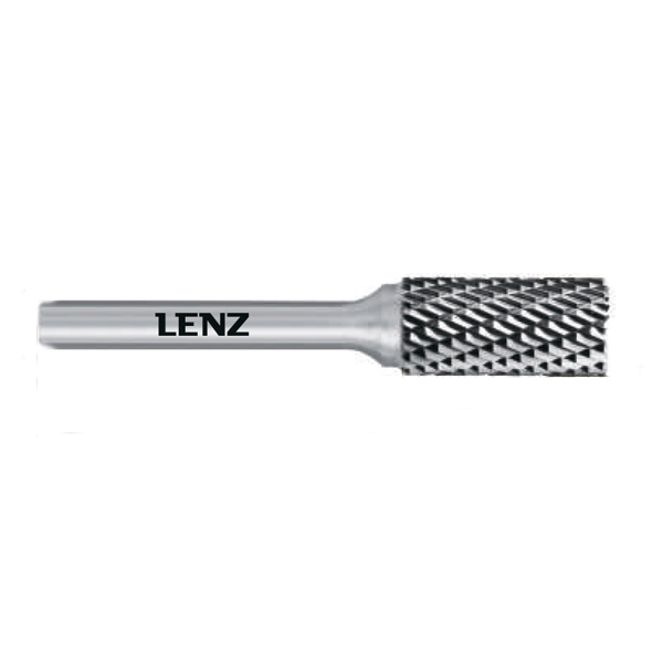 Борфреза LENZ, твердосплавный цилиндр с торцовыми зубьями 6х18х6х75 LZBB 055 N3
