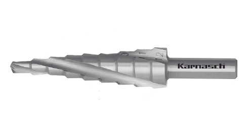Ступенчатое сверло Karnasch ⌀4-12 мм трехзаходное 21.3004